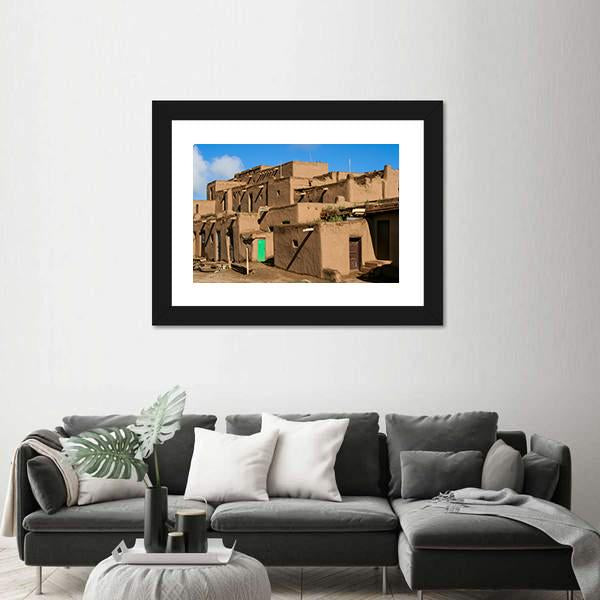 Ranchos De Taos In New Mexico Canvas Wall Art-1 Piece-Framed Print-20" x 16"-Tiaracle
