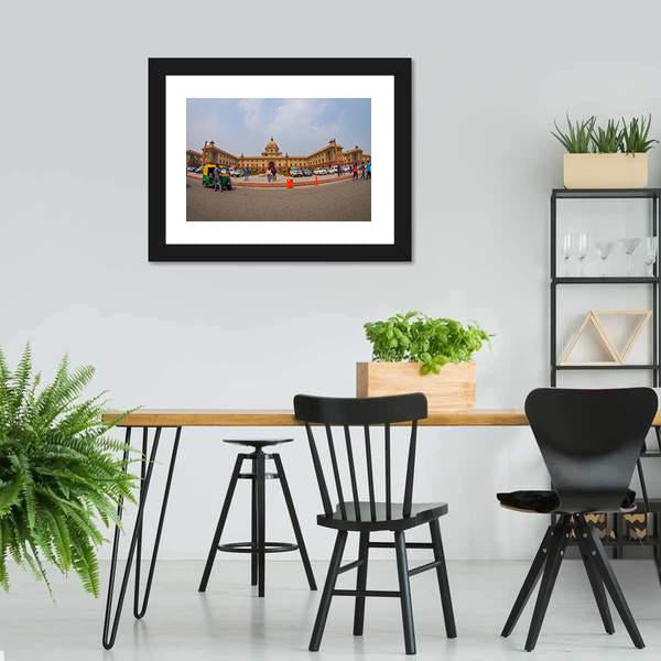 Rashtrapati Bhavan In India Canvas Wall Art-5 Horizontal-Gallery Wrap-22" x 12"-Tiaracle