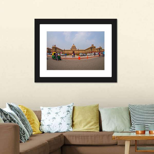 Rashtrapati Bhavan In India Canvas Wall Art-5 Horizontal-Gallery Wrap-22" x 12"-Tiaracle