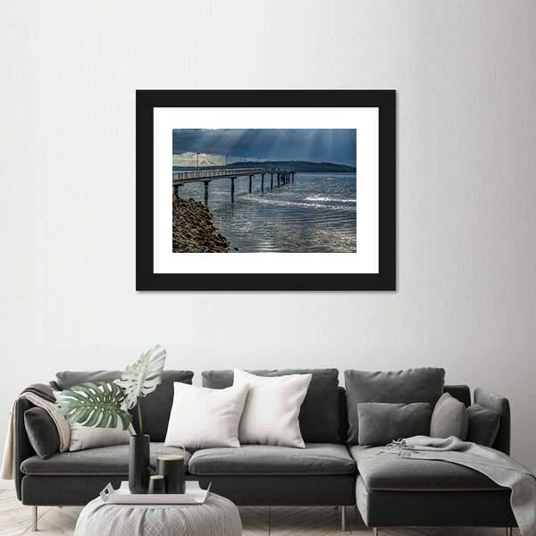 Rays Of Light Shine Through Clouds In Des Moines In Washington Canvas Wall Art-3 Horizontal-Gallery Wrap-25" x 16"-Tiaracle