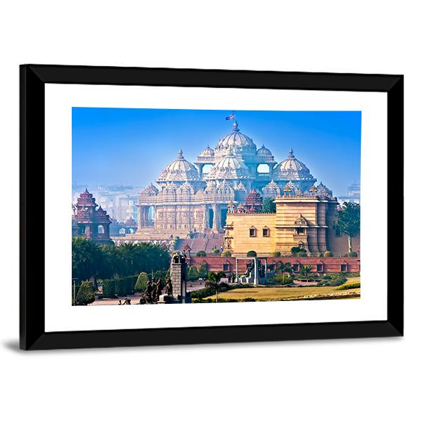 Red Fort In Old Delhi Canvas Wall Art-5 Horizontal-Gallery Wrap-22" x 12"-Tiaracle