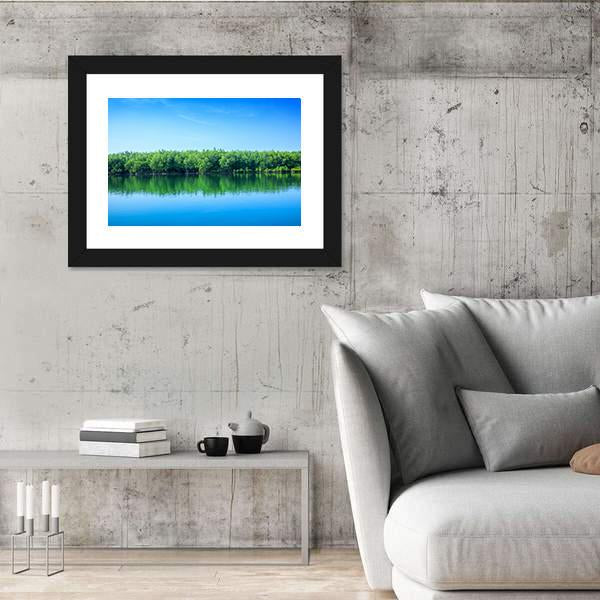 River In Thailand Canvas Wall Art-3 Horizontal-Gallery Wrap-25" x 16"-Tiaracle