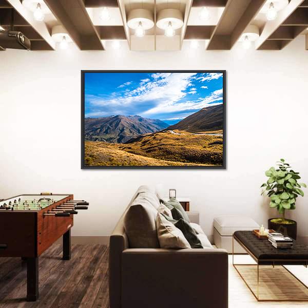 Road Between Queenstown And Wanaka Via Crown Range Canvas Wall Art-3 Horizontal-Gallery Wrap-25" x 16"-Tiaracle