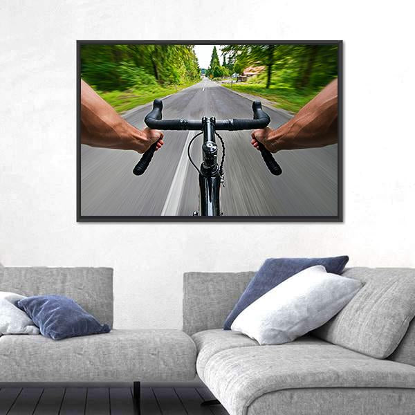 Road Cycling Canvas Wall Art-5 Horizontal-Gallery Wrap-22" x 12"-Tiaracle