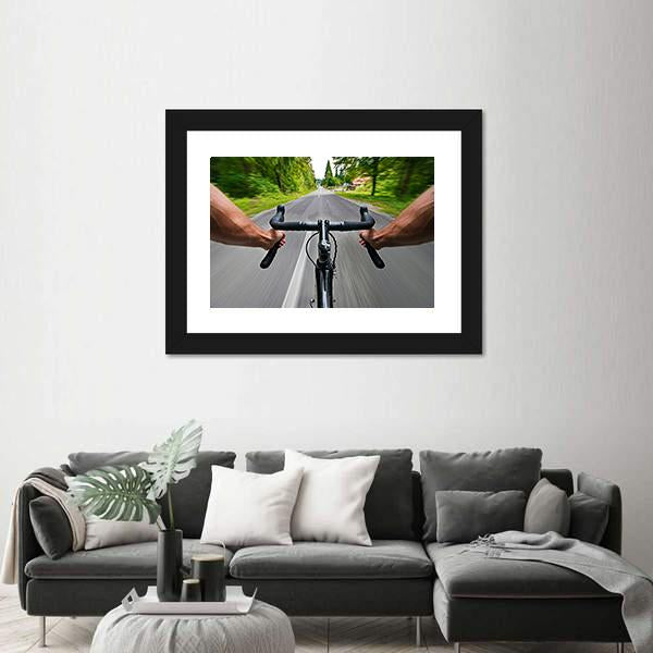 Road Cycling Canvas Wall Art-5 Horizontal-Gallery Wrap-22" x 12"-Tiaracle