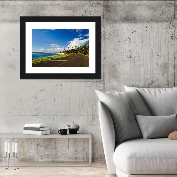 Road On Caribbean Coast In San Andres Colombia Canvas Wall Art-3 Horizontal-Gallery Wrap-25" x 16"-Tiaracle