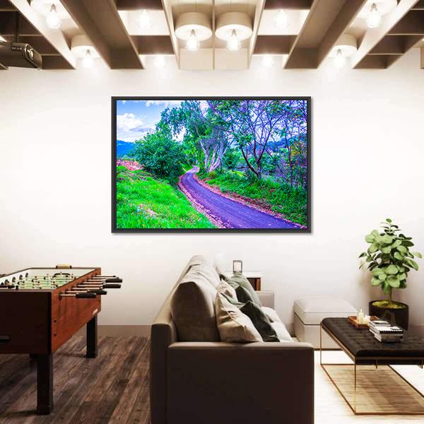 Road On Mountain In Thailand Canvas Wall Art-5 Horizontal-Gallery Wrap-22" x 12"-Tiaracle