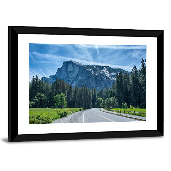 Road To Half Dome In Yosemite Valley Canvas Wall Art-5 Horizontal-Gallery Wrap-22" x 12"-Tiaracle