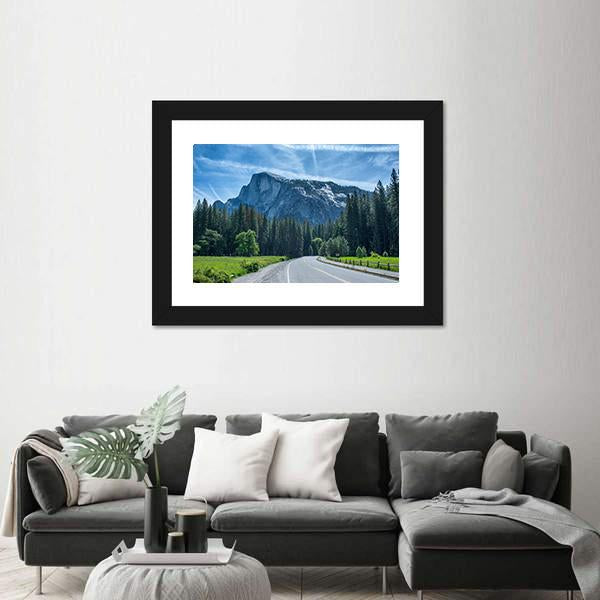 Road To Half Dome In Yosemite Valley Canvas Wall Art-5 Horizontal-Gallery Wrap-22" x 12"-Tiaracle
