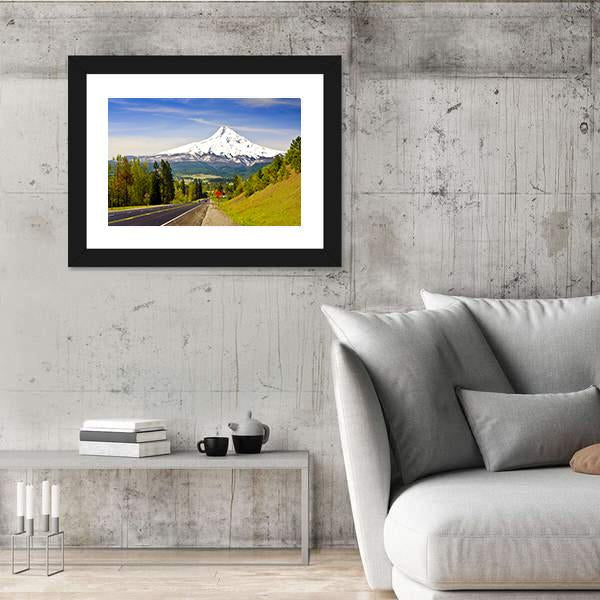 Road To Mt Hood Canvas Wall Art-5 Horizontal-Gallery Wrap-22" x 12"-Tiaracle