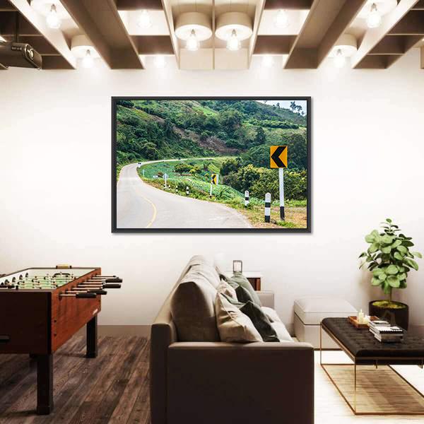 Road To Phu Chi Pa In Thailand Canvas Wall Art-3 Horizontal-Gallery Wrap-25" x 16"-Tiaracle