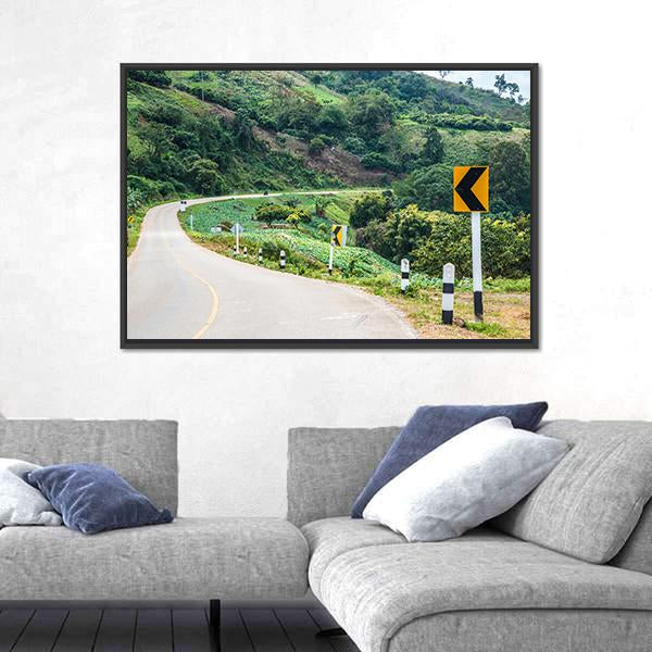 Road To Phu Chi Pa In Thailand Canvas Wall Art-3 Horizontal-Gallery Wrap-25" x 16"-Tiaracle