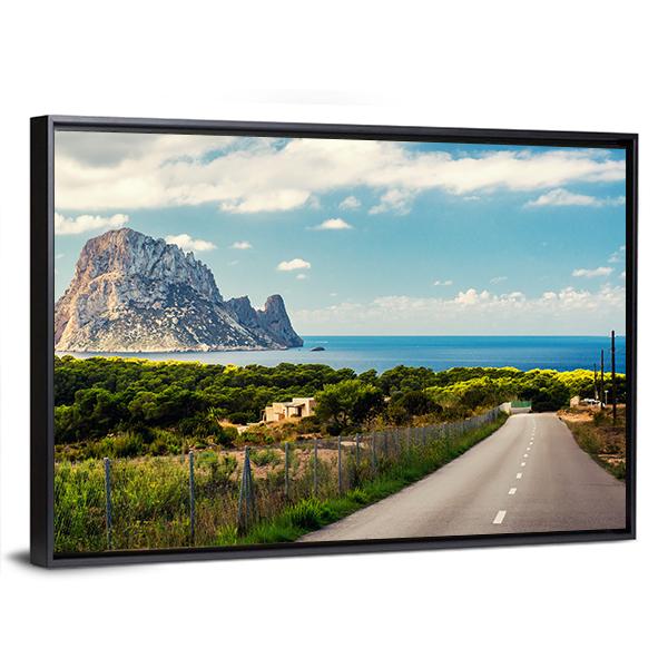 Road To The Cala d'Hort Beach Canvas Wall Art-3 Horizontal-Gallery Wrap-25" x 16"-Tiaracle