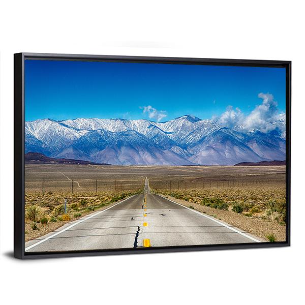 Road Trip Along Eastern Sierra Nevada Mountain Range Canvas Wall Art-3 Horizontal-Gallery Wrap-25" x 16"-Tiaracle