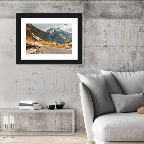 Roads Winding Up Towards High Himalayan Mountain Canvas Wall Art-3 Horizontal-Gallery Wrap-25" x 16"-Tiaracle