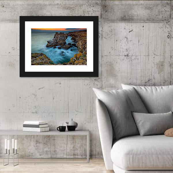 Rock Formation Arch In Bulgaria Canvas Wall Art-5 Horizontal-Gallery Wrap-22" x 12"-Tiaracle
