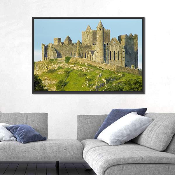 Rock Of Cashel In County Tipperary Canvas Wall Art-5 Horizontal-Gallery Wrap-22" x 12"-Tiaracle