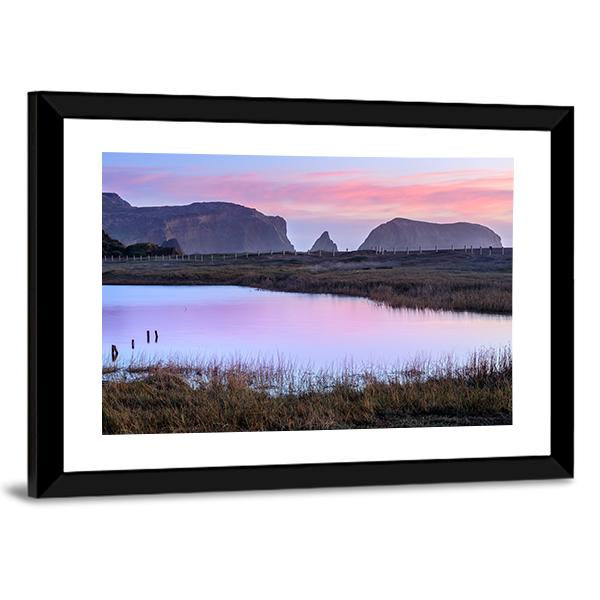 Rodeo Lagoon In Dusk Colors Canvas Wall Art-3 Horizontal-Gallery Wrap-25" x 16"-Tiaracle