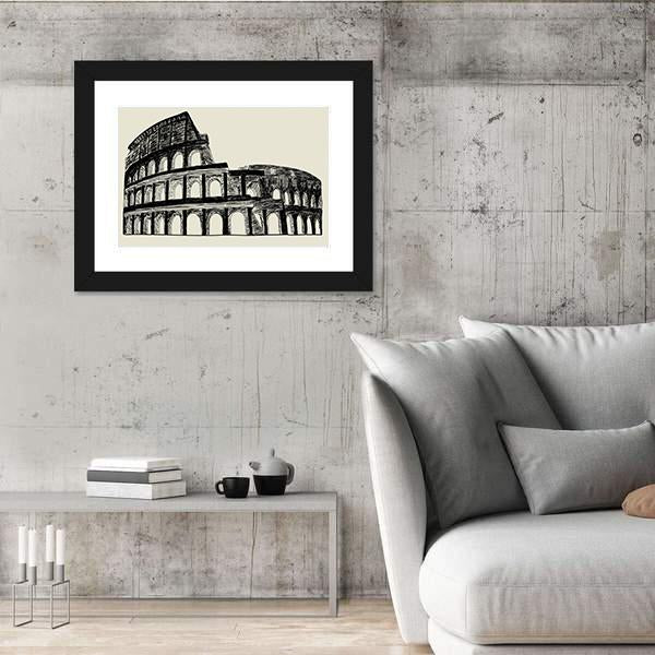 Roman Coliseum Canvas Wall Art-5 Horizontal-Gallery Wrap-22" x 12"-Tiaracle