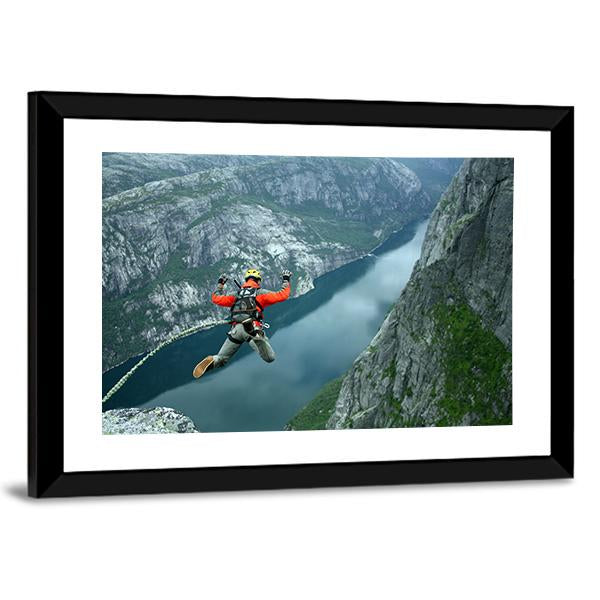 Rope Jumping Canvas Wall Art-5 Horizontal-Gallery Wrap-22" x 12"-Tiaracle