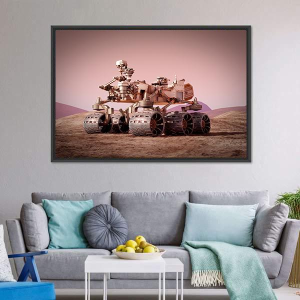 Rover On Planet Mars Canvas Wall Art-5 Horizontal-Gallery Wrap-22" x 12"-Tiaracle