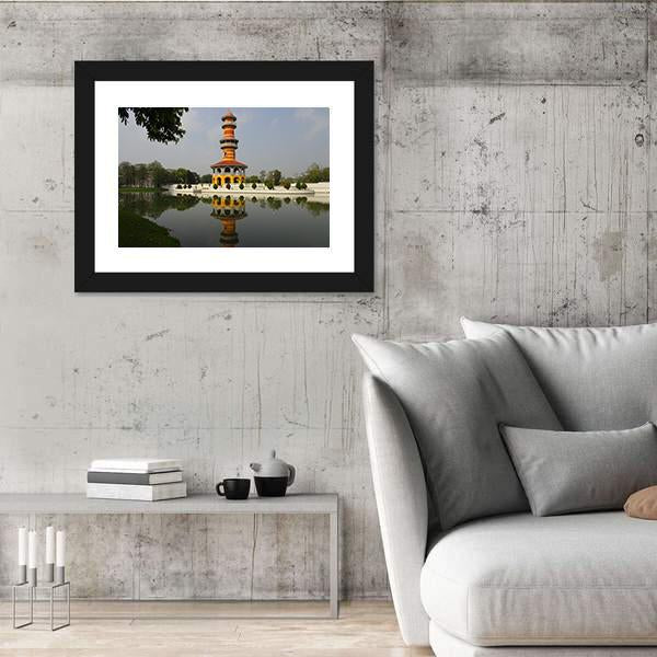 Royal Summer Palace Bang Pa In In Thailand Canvas Wall Art-3 Horizontal-Gallery Wrap-25" x 16"-Tiaracle
