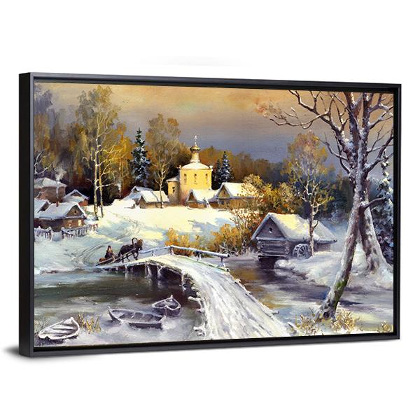 Rural Landscape Canvas Wall Art-3 Horizontal-Gallery Wrap-25" x 16"-Tiaracle