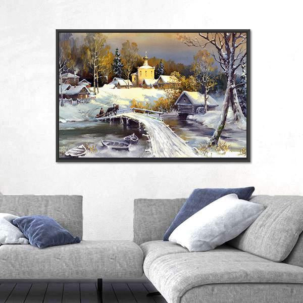 Rural Landscape Canvas Wall Art-3 Horizontal-Gallery Wrap-25" x 16"-Tiaracle