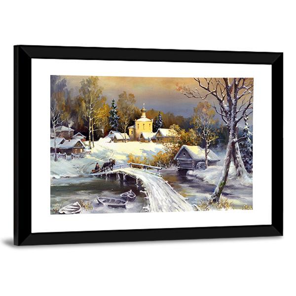 Rural Landscape Canvas Wall Art-3 Horizontal-Gallery Wrap-25" x 16"-Tiaracle
