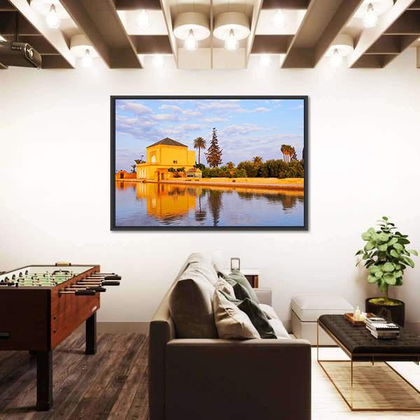 Saadian Garden In Morocco Canvas Wall Art-3 Horizontal-Gallery Wrap-25" x 16"-Tiaracle