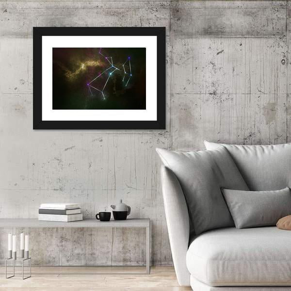 Sagittarius Constellation Canvas Wall Art-5 Horizontal-Gallery Wrap-22" x 12"-Tiaracle