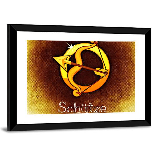 Sagittarius Horoscope Canvas Wall Art-5 Horizontal-Gallery Wrap-22" x 12"-Tiaracle