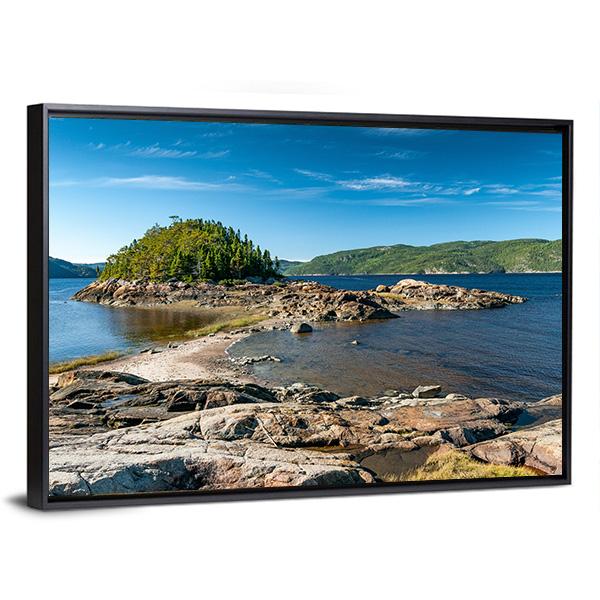 Saguenay Fjord In Canada Canvas Wall Art-5 Horizontal-Gallery Wrap-22" x 12"-Tiaracle