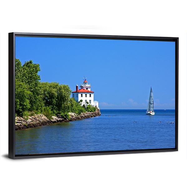 Sailing Lake Erie Canvas Wall Art-3 Horizontal-Gallery Wrap-25" x 16"-Tiaracle