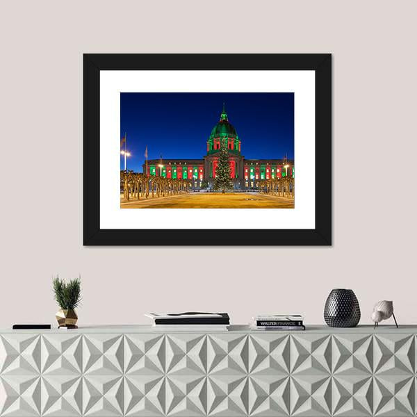 San Francisco City Hall Canvas Wall Art-1 Piece-Framed Print-20" x 16"-Tiaracle