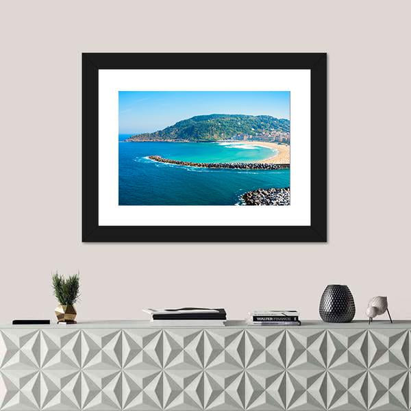 San Sebastian City View Canvas Wall Art-5 Horizontal-Gallery Wrap-22" x 12"-Tiaracle
