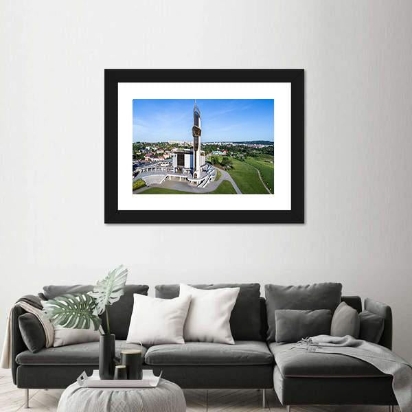 Sanctuary Of Divine Mercy Canvas Wall Art-3 Horizontal-Gallery Wrap-25" x 16"-Tiaracle