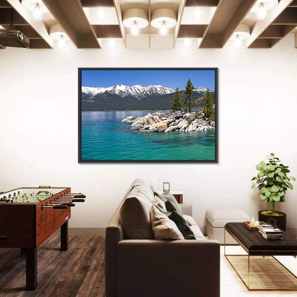 Sand Harbor Lake Tahoe Canvas Wall Art-5 Horizontal-Gallery Wrap-22" x 12"-Tiaracle