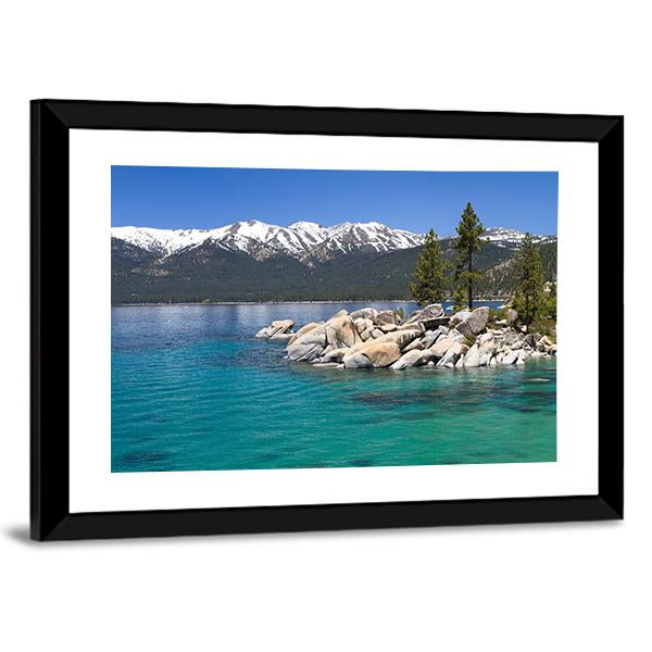 Sand Harbor Lake Tahoe Canvas Wall Art-5 Horizontal-Gallery Wrap-22" x 12"-Tiaracle