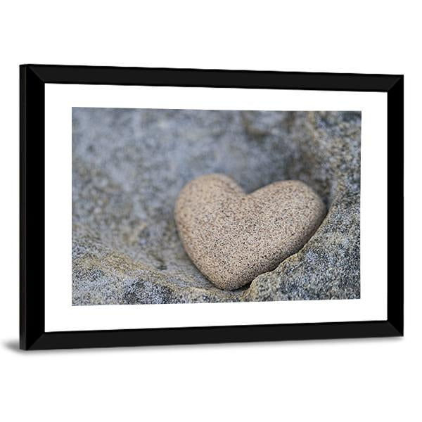 Sand Look Alike Heart Canvas Wall Art-5 Horizontal-Gallery Wrap-22" x 12"-Tiaracle