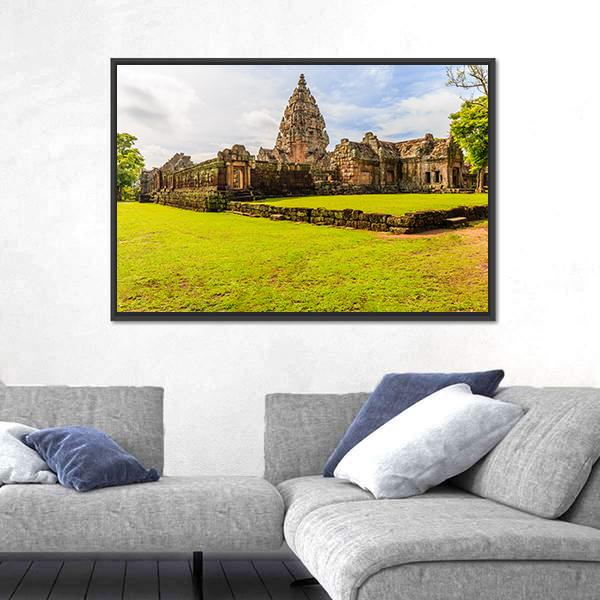 Sand Stone Castle In Thailand Canvas Wall Art-5 Horizontal-Gallery Wrap-22" x 12"-Tiaracle