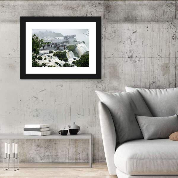Santa Maria Falls In Brazil Canvas Wall Art-3 Horizontal-Gallery Wrap-25" x 16"-Tiaracle