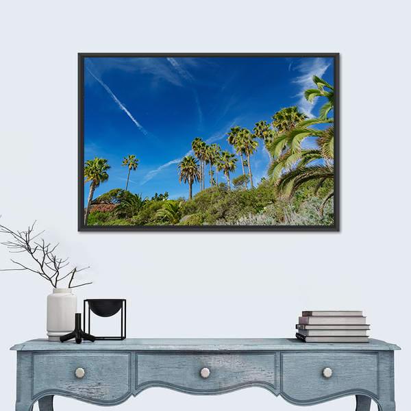 Scenery Around Laguna Beach In California Canvas Wall Art-1 Piece-Floating Frame-24" x 16"-Tiaracle