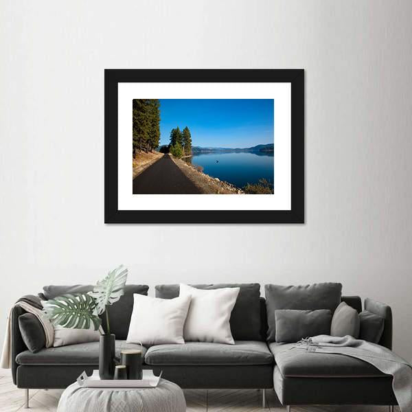 Scenery Of A Clam Blue Lake Canvas Wall Art-3 Horizontal-Gallery Wrap-25" x 16"-Tiaracle