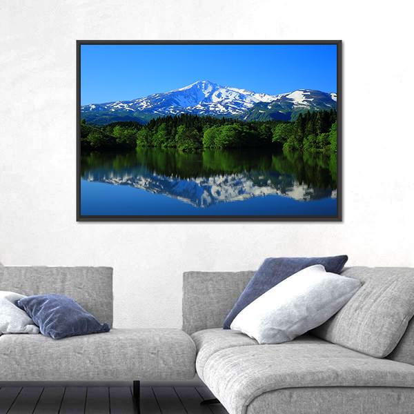 Scenery Of Green Mt Chokai Canvas Wall Art-3 Horizontal-Gallery Wrap-25" x 16"-Tiaracle