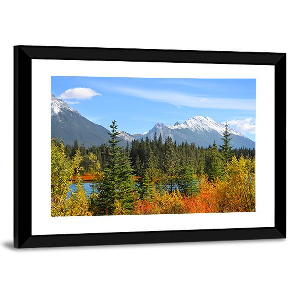 Scenic Landscape In Alberta Canada Canvas Wall Art-3 Horizontal-Gallery Wrap-25" x 16"-Tiaracle