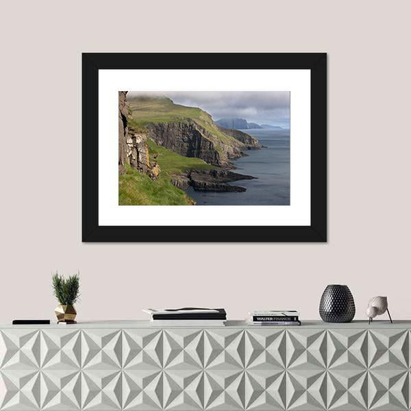 Scenic View Of Coast Of Mykines Canvas Wall Art-5 Horizontal-Gallery Wrap-22" x 12"-Tiaracle