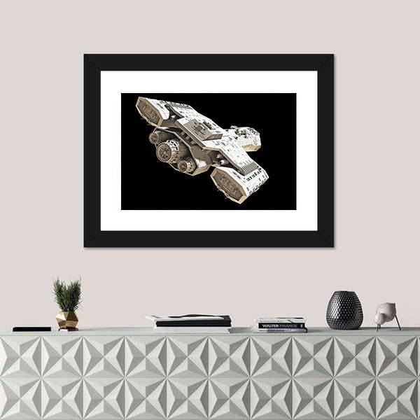 Science Fiction Spaceship Canvas Wall Art-5 Horizontal-Gallery Wrap-22" x 12"-Tiaracle