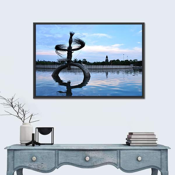 Sculpture Of Art Canvas Wall Art-1 Piece-Floating Frame-24" x 16"-Tiaracle