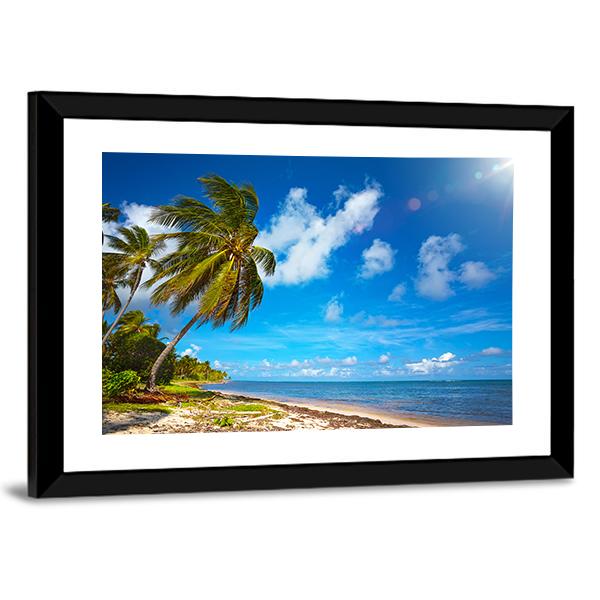 Seaside View Under Blue Sky Canvas Wall Art-3 Horizontal-Gallery Wrap-25" x 16"-Tiaracle